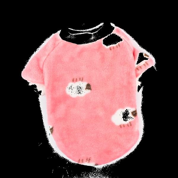 Imagen que muestra el producto Saco Peluche. Saco peluche para mascotas. Material: Poliester Color: Blanco, azul, rosado Disponible: Razas pequeñas